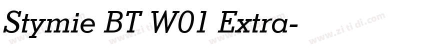 Stymie BT W01 Extra字体转换
